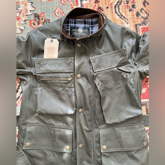 Addict Clothes - Waxed BMC Jacket - Olive , Barbour, Belstaff, Vason, size 40 - Picture 5 of 6